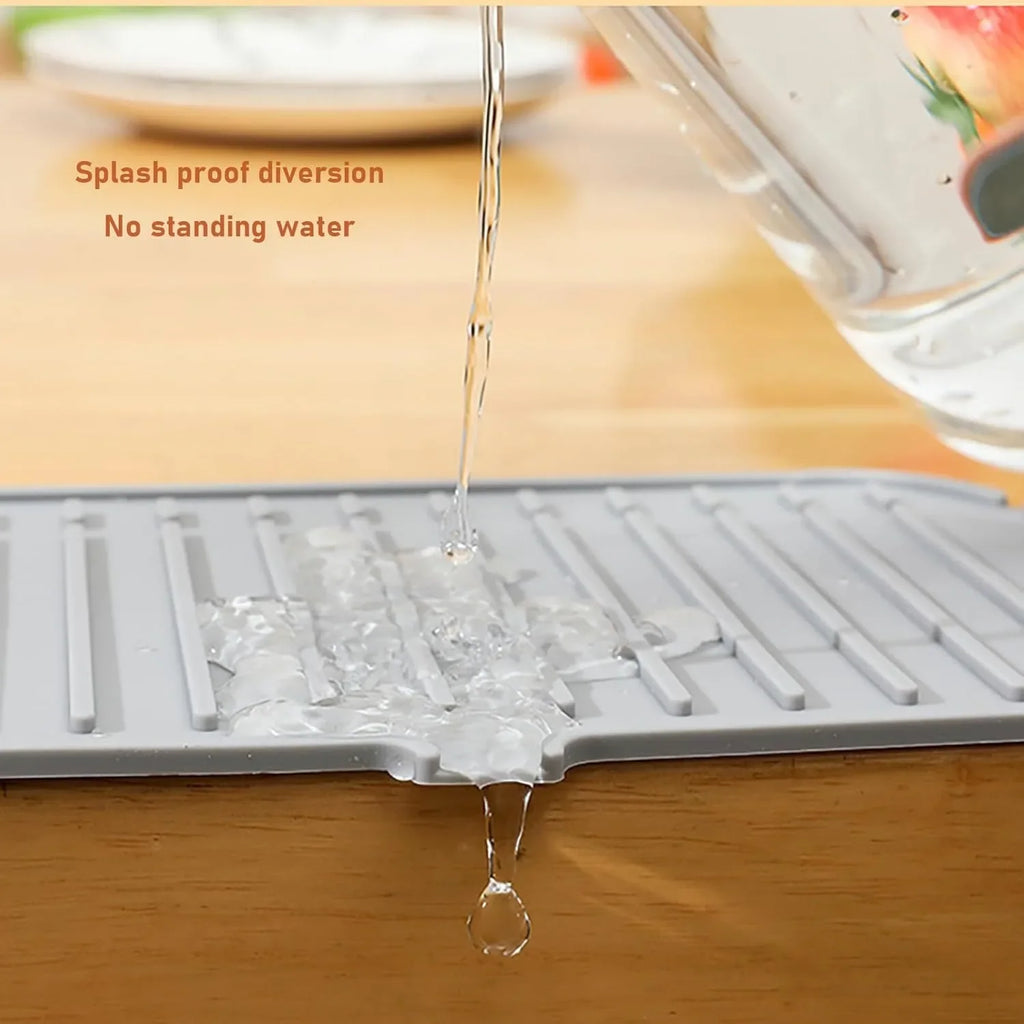 Silicone Kitchen Sink Splash Guard Mat | Faucet Pad & Countertop Protector