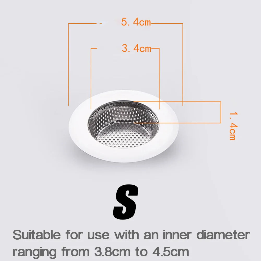 Kitchen Sink Filter 1/2Pcs | Stainless Steel Mesh Drain Stopper & Strainer