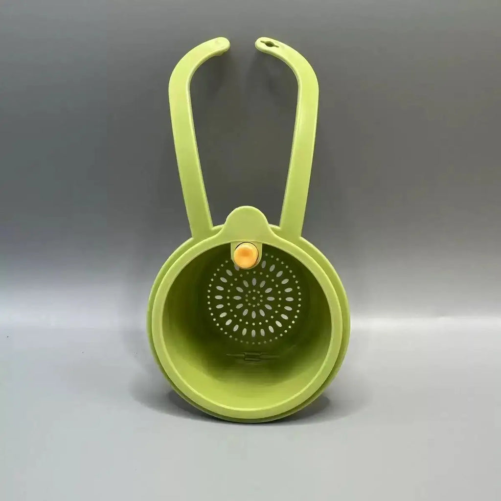 Press-Type Drain Basket | Food Strainer & Sink Organizer for Kitchen & Bathroom