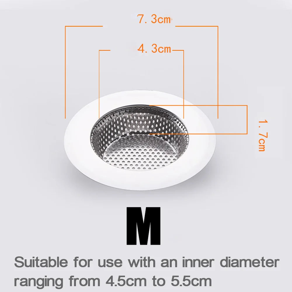 Kitchen Sink Filter 1/2Pcs | Stainless Steel Mesh Drain Stopper & Strainer