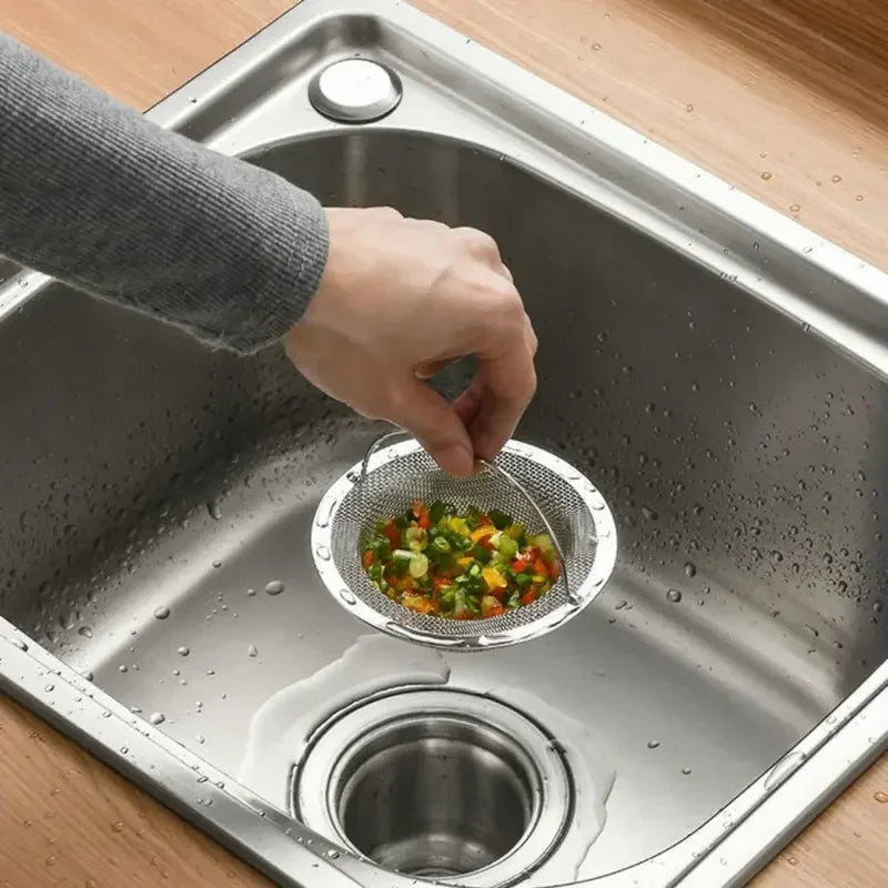 Stainless Steel Kitchen Sink Filter | Hair & Food Residue Catcher for Bathtub & Sink