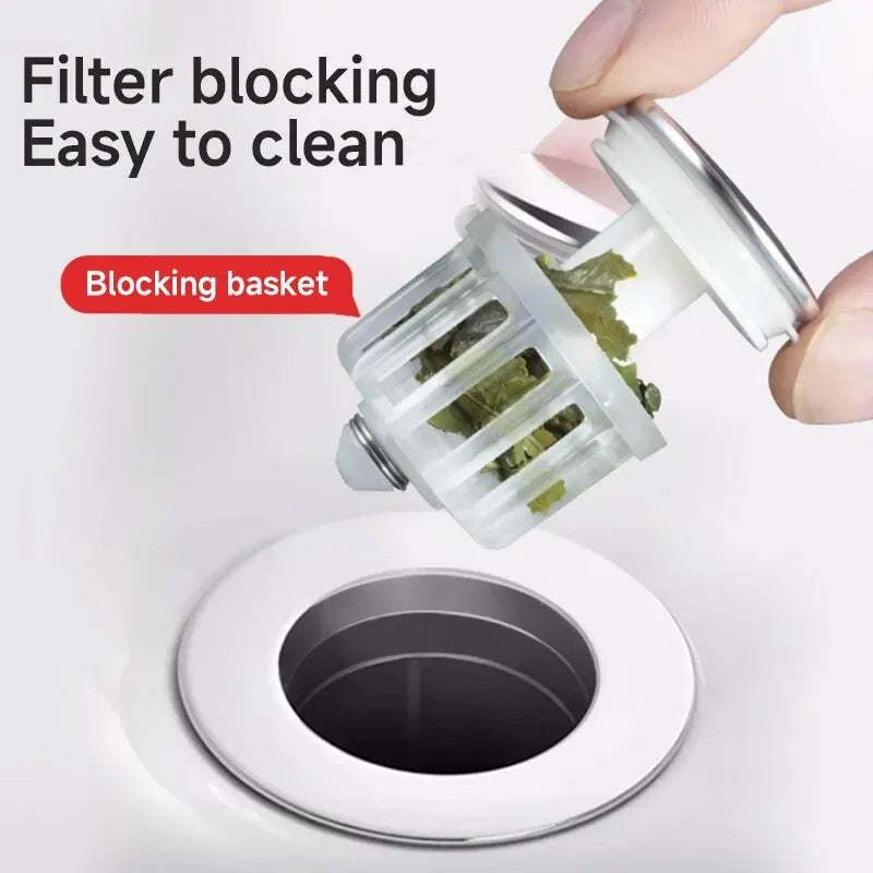 Universal Basin Pop-Up Drain Filter | Hair Catcher Sink Strainer & Shower Plug