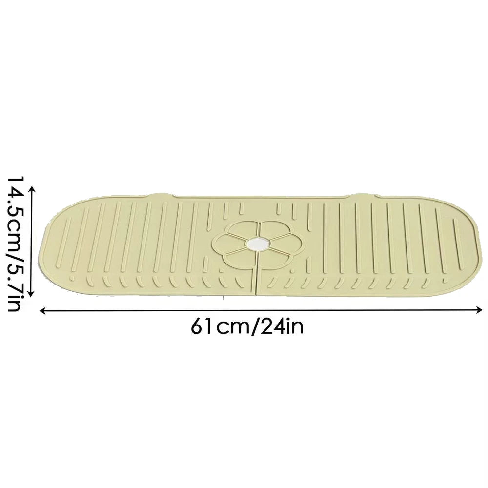 Silicone Kitchen Sink Splash Guard Mat | Faucet Pad & Countertop Protector