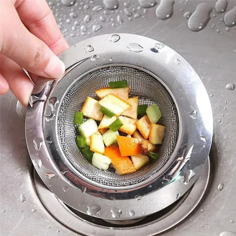 Stainless Steel Sink Strainer Filter | Kitchen & Bathroom Drain Hole Mesh Trap