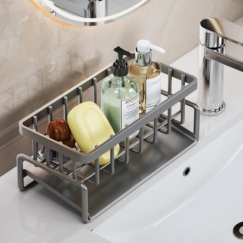 Kitchen Stainless Steel Sponge Drain Rack | Dishwashing Supplies & Dishcloth Storage