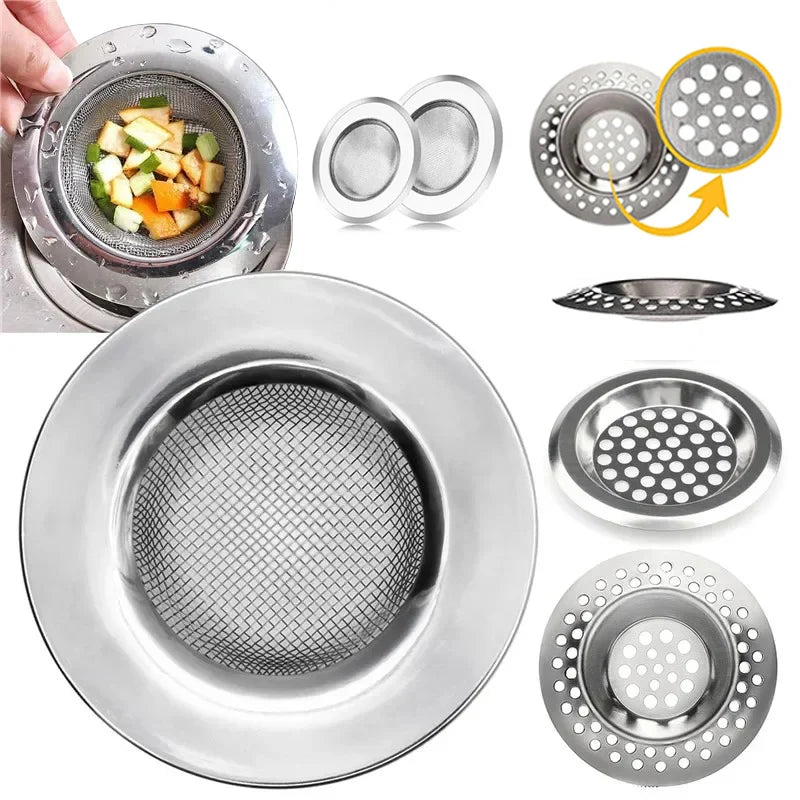 Stainless Steel Sink Strainer Filter | Kitchen & Bathroom Drain Hole Mesh Trap