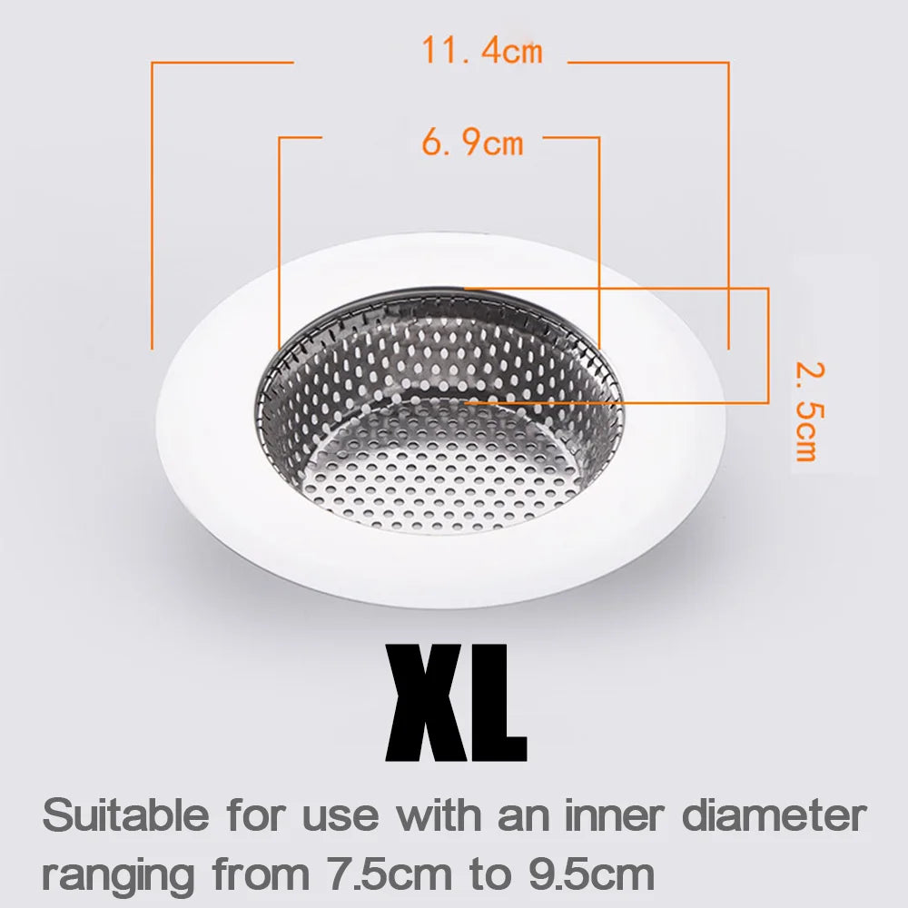 Kitchen Sink Filter 1/2Pcs | Stainless Steel Mesh Drain Stopper & Strainer