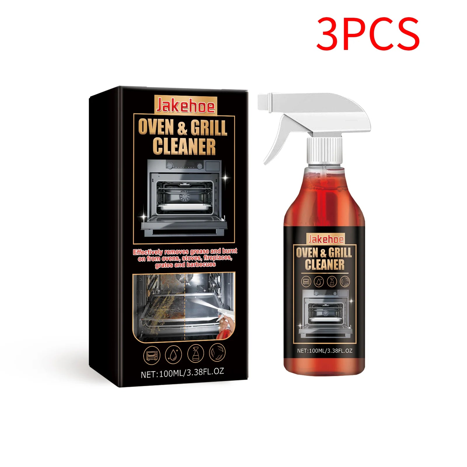 Heavy Duty Oven & Grill Cleaner Foam Spray | Kitchen Grease Remover