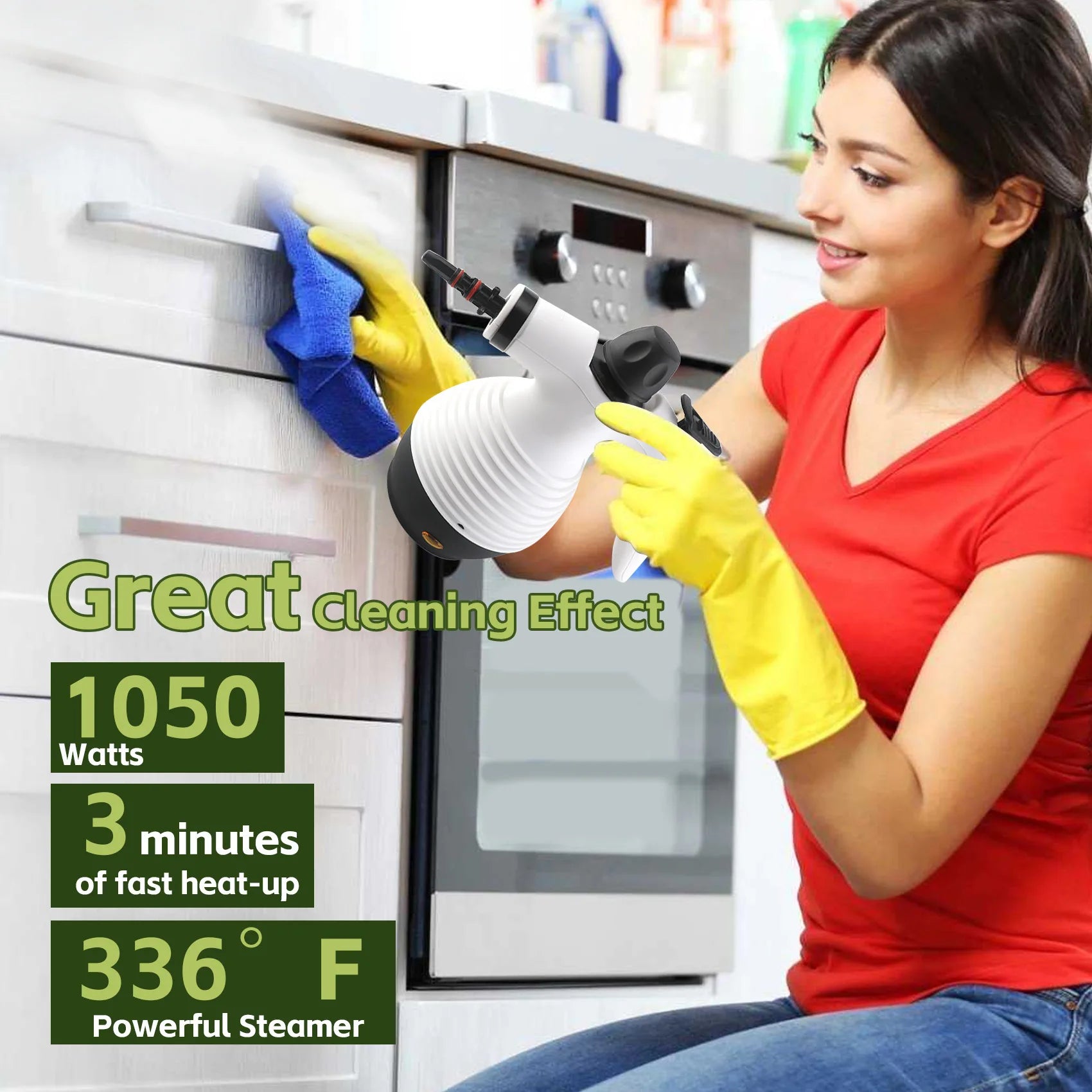 Multifunctional 2-in-1 Steam Cleaner | High-Temperature Sanitizing for Kitchen & Bathroom