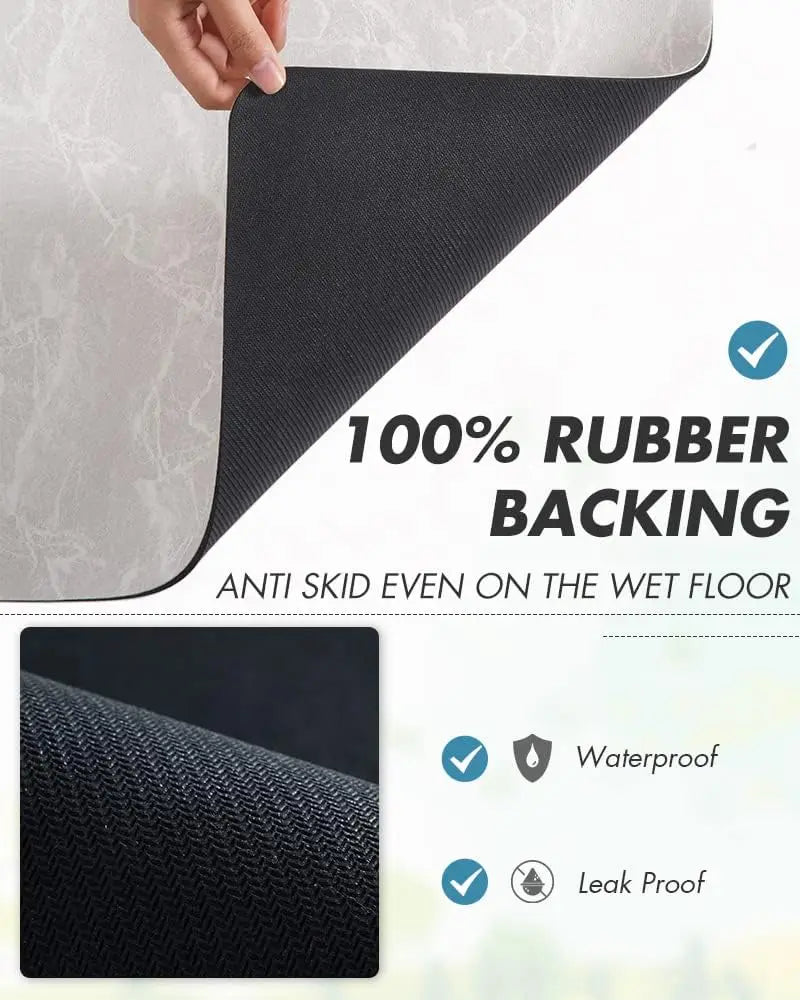 Coffee Machine Mat | Rubber Backing Water-Absorbent Dish Drying Pad & Kitchen Drainage Mat