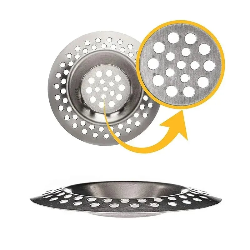 Stainless Steel Sink Strainer Filter | Kitchen & Bathroom Drain Hole Mesh Trap