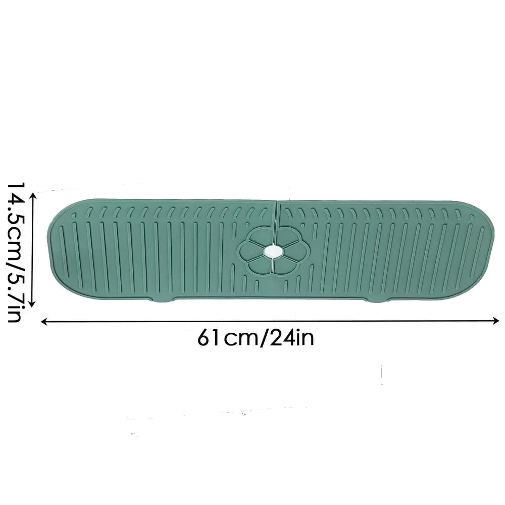 Silicone Kitchen Sink Splash Guard Mat | Faucet Pad & Countertop Protector