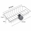 Kitchen Sink Drain Rack | Sponge Storage, Faucet Holder & Soap Drainer Organizer
