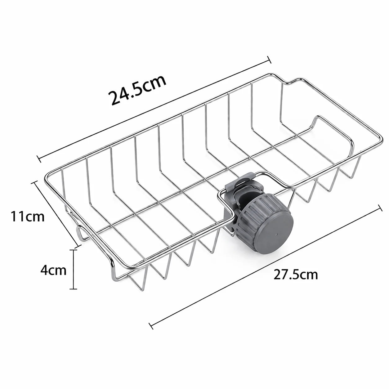 Kitchen Sink Drain Rack | Sponge Storage, Faucet Holder & Soap Drainer Organizer