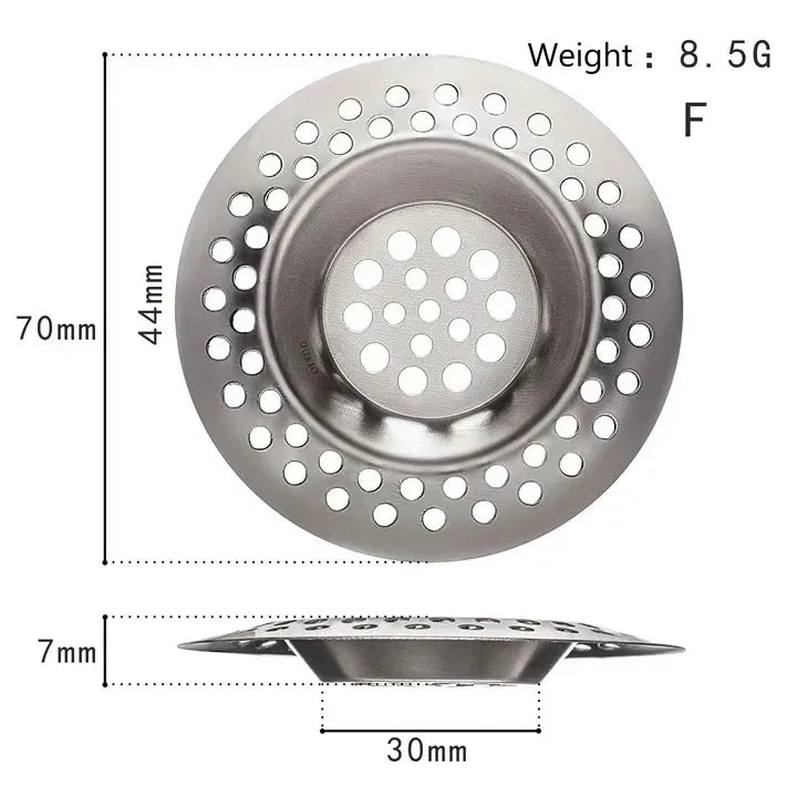Stainless Steel Sink Strainer Filter | Kitchen & Bathroom Drain Hole Mesh Trap