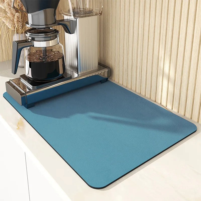 Super Absorbent Large Kitchen Mat | Anti-Slip Dish Drying & Drain Pad for Tableware
