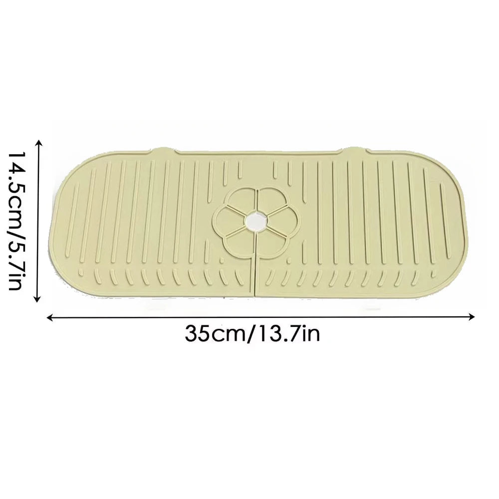 Silicone Kitchen Sink Splash Guard Mat | Faucet Pad & Countertop Protector
