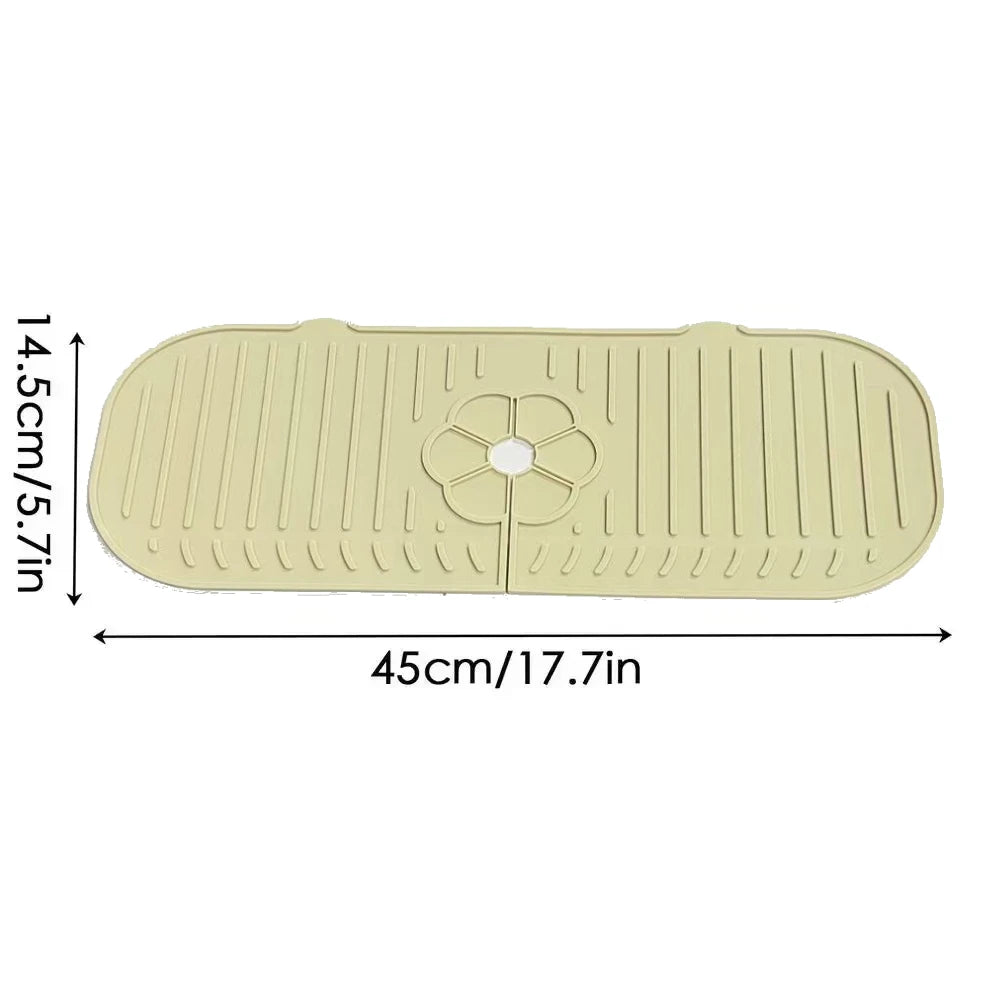 Silicone Kitchen Sink Splash Guard Mat | Faucet Pad & Countertop Protector
