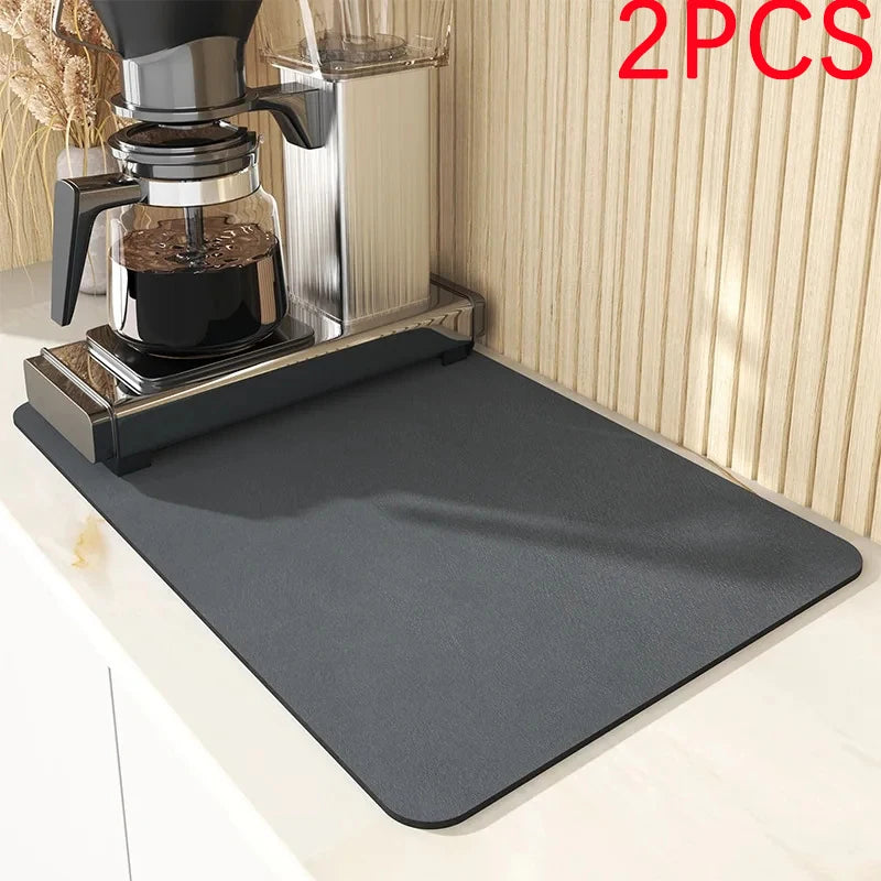 Super Absorbent Large Kitchen Mat | Anti-Slip Dish Drying & Drain Pad for Tableware