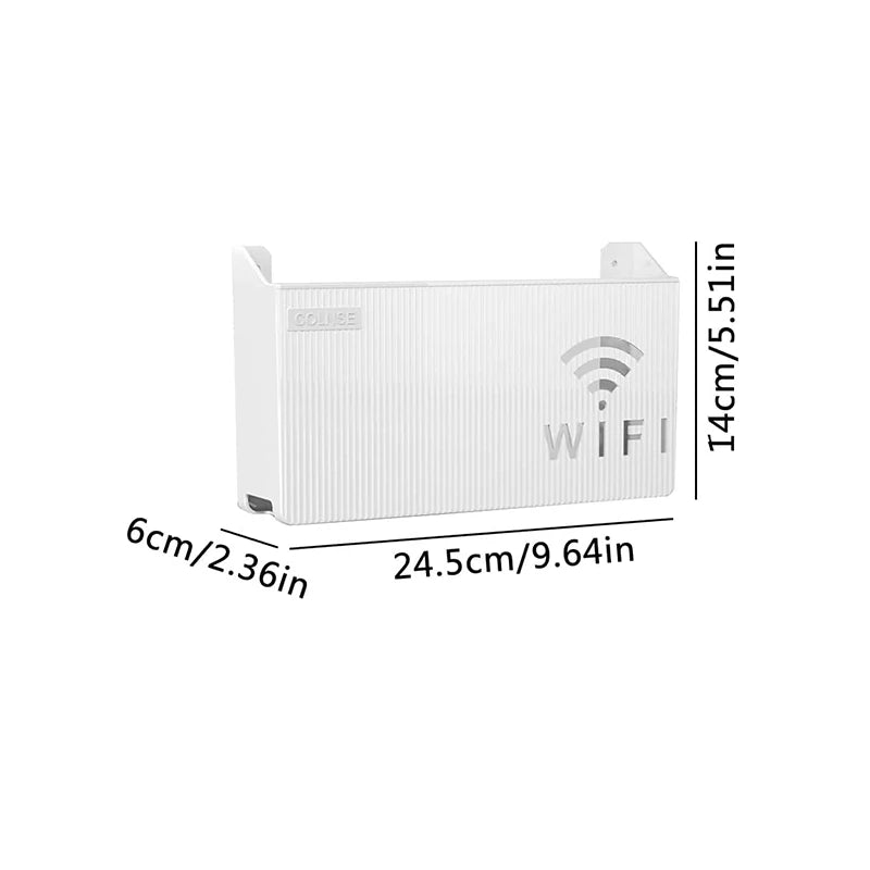 Router & TV Set-Top Box Storage Rack | Wall-Mounted Cable Management Shelf