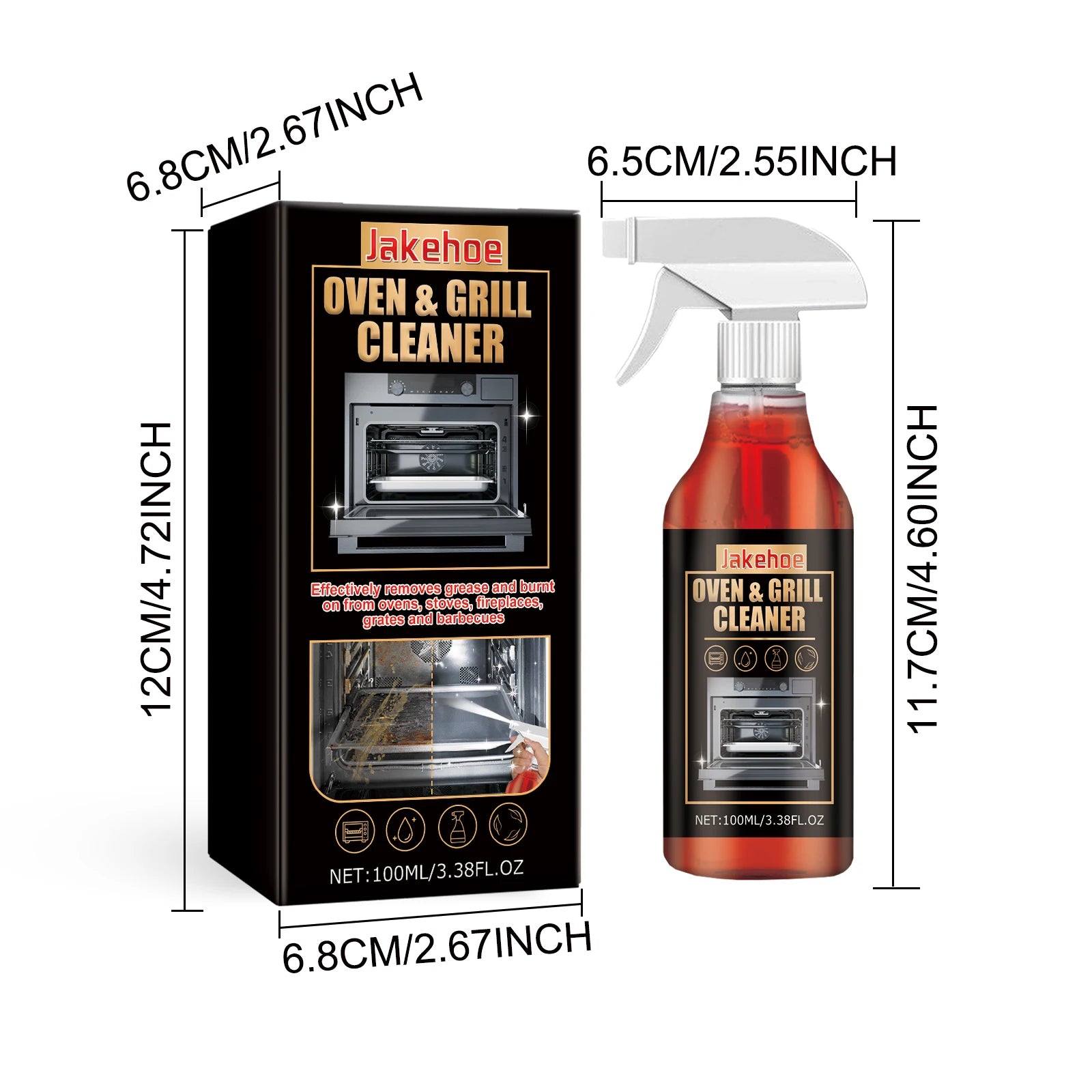 Heavy Duty Oven & Grill Cleaner Foam Spray | Kitchen Grease Remover