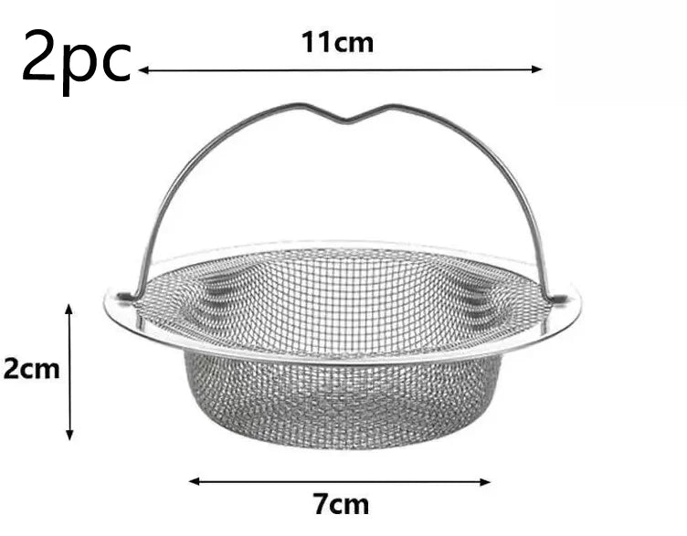 Stainless Steel Kitchen Sink Filter | Hair & Food Residue Catcher for Bathtub & Sink