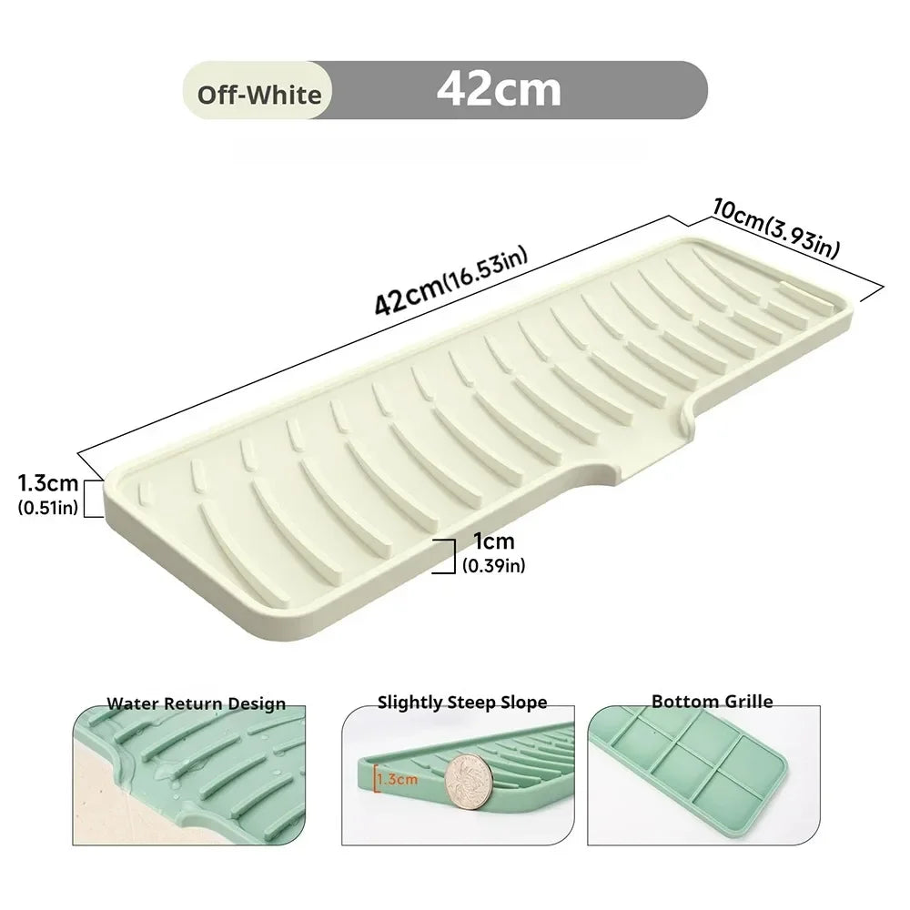 Silicone Kitchen Sink Splash Guard Mat | Faucet Pad & Countertop Protector