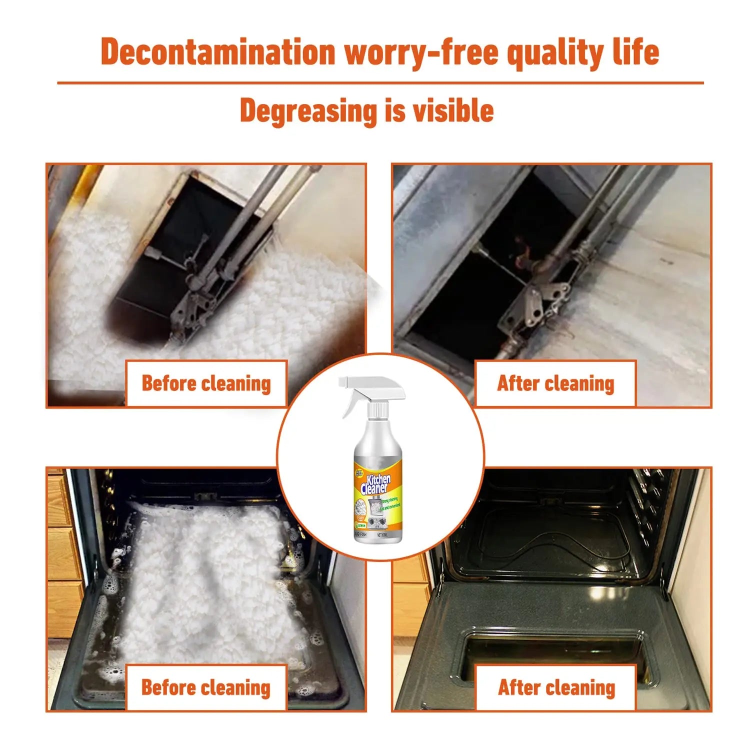 Portable 60ml All Purpose Kitchen Cleaner Spray | Oil, Dirt & Rust Remover