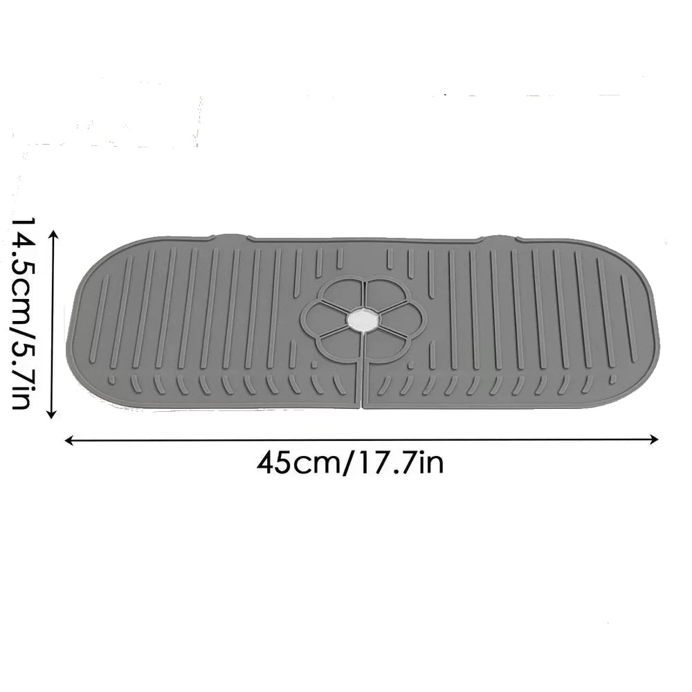 Silicone Kitchen Sink Splash Guard Mat | Faucet Pad & Countertop Protector