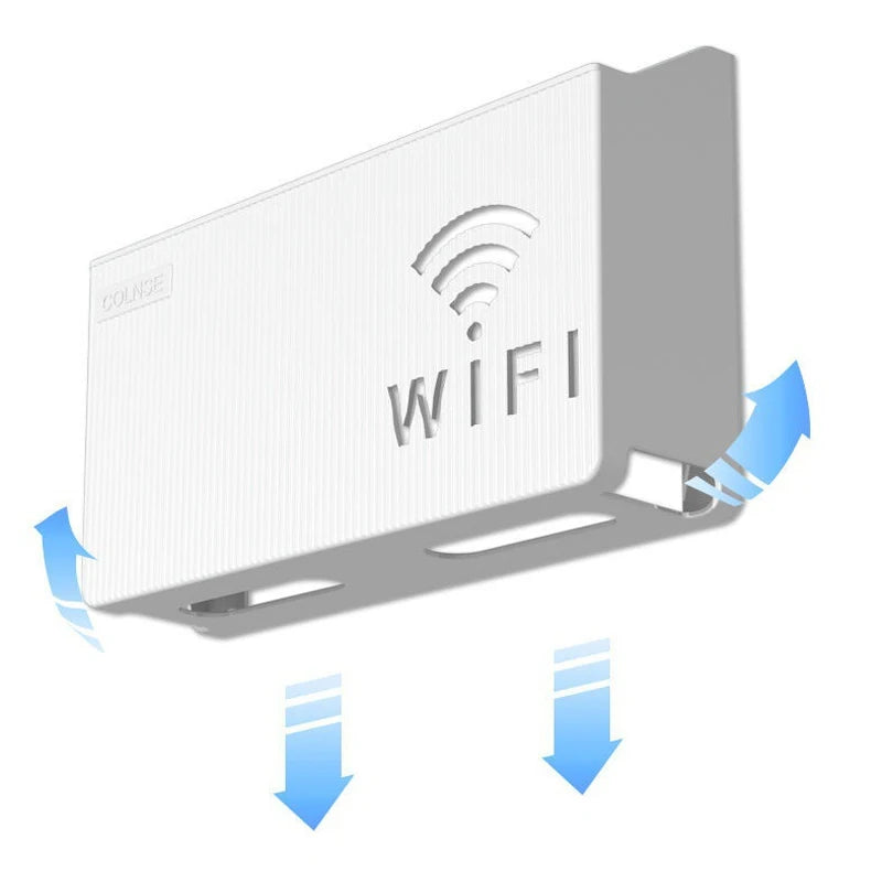 Router & TV Set-Top Box Storage Rack | Wall-Mounted Cable Management Shelf
