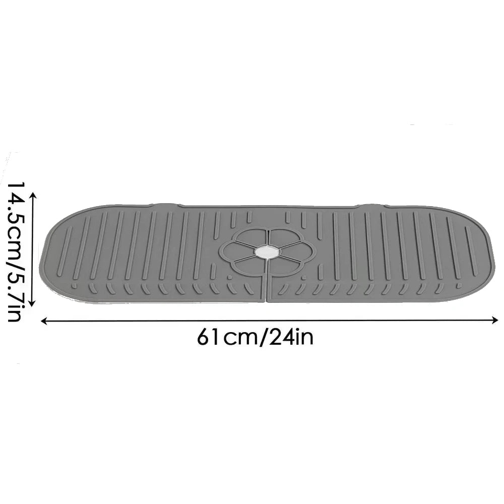 Silicone Kitchen Sink Splash Guard Mat | Faucet Pad & Countertop Protector