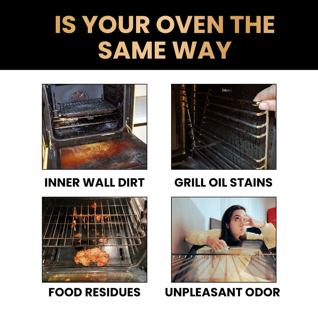 Heavy Duty Oven & Grill Cleaner Foam Spray | Kitchen Grease Remover