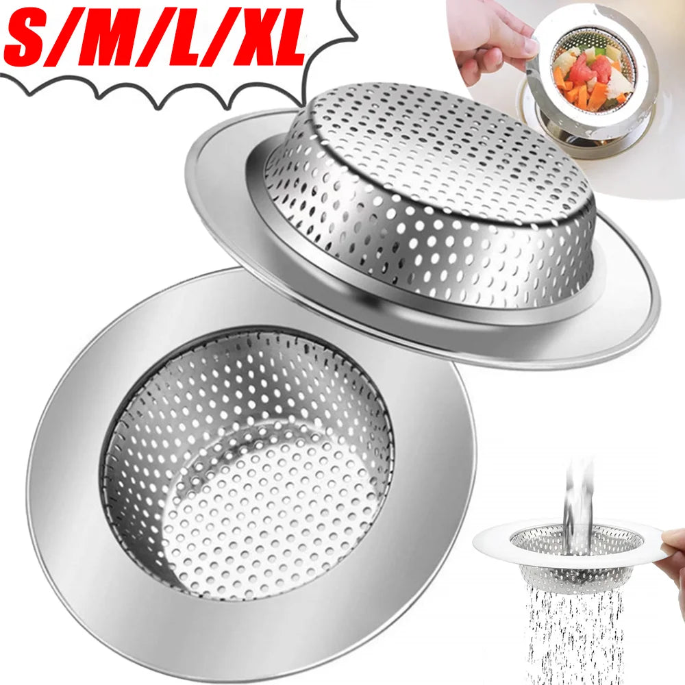 Kitchen Sink Filter 1/2Pcs | Stainless Steel Mesh Drain Stopper & Strainer