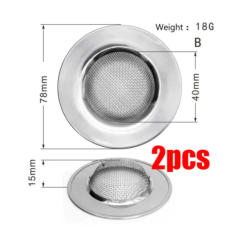 Stainless Steel Sink Strainer Filter | Kitchen & Bathroom Drain Hole Mesh Trap
