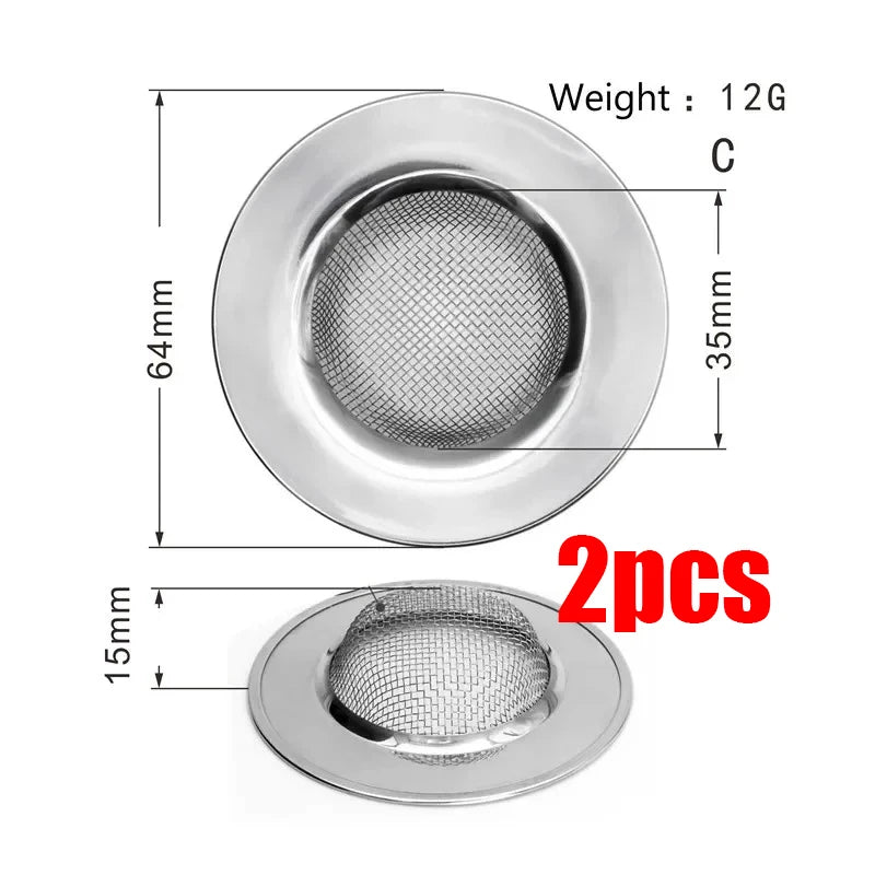 Stainless Steel Sink Strainer Filter | Kitchen & Bathroom Drain Hole Mesh Trap