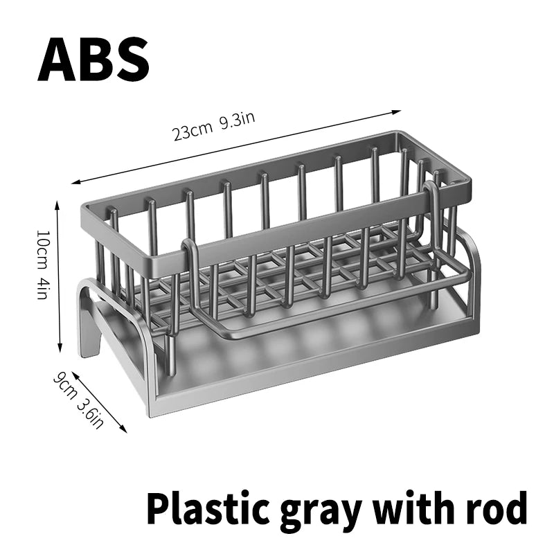 Kitchen Stainless Steel Sponge Drain Rack | Dishwashing Supplies & Dishcloth Storage