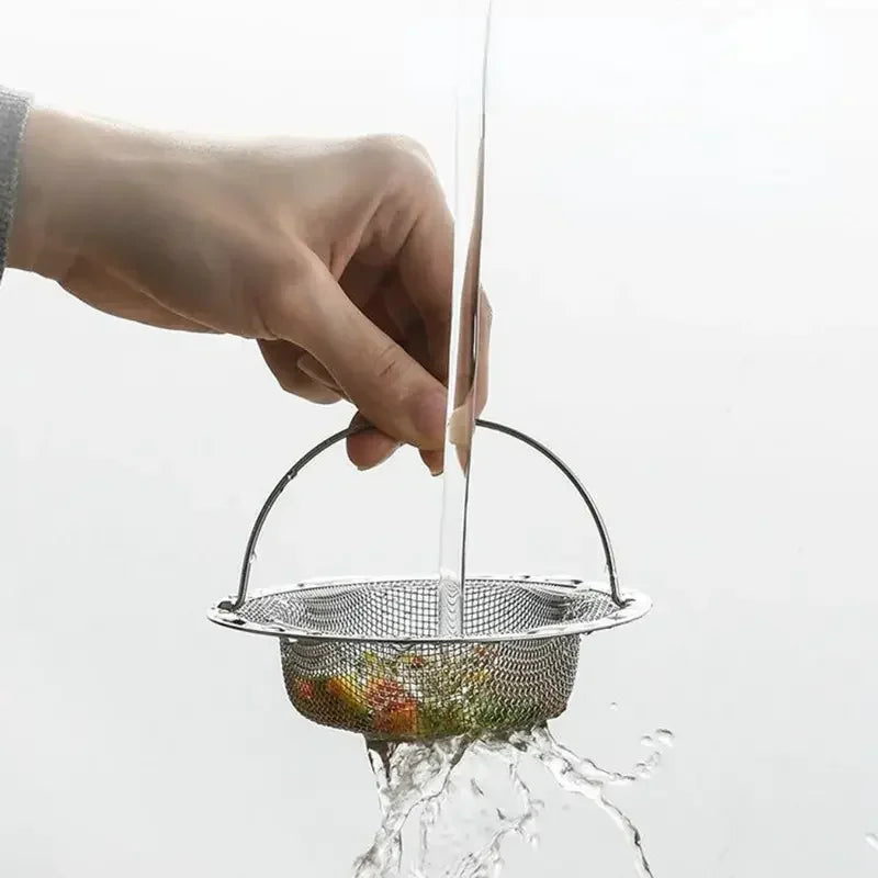 Stainless Steel Kitchen Sink Filter | Hair & Food Residue Catcher for Bathtub & Sink