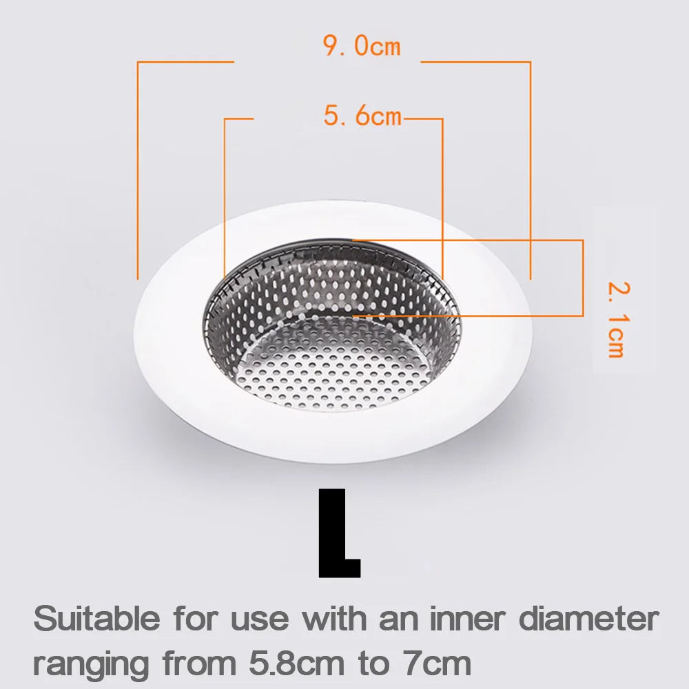 Kitchen Sink Filter 1/2Pcs | Stainless Steel Mesh Drain Stopper & Strainer