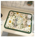 Super Antiskid Large Kitchen Draining Mat | Quick-Dry Absorbent Dish Drying Pad