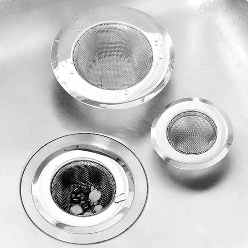 Stainless Steel Sink Strainer Filter | Kitchen & Bathroom Drain Hole Mesh Trap