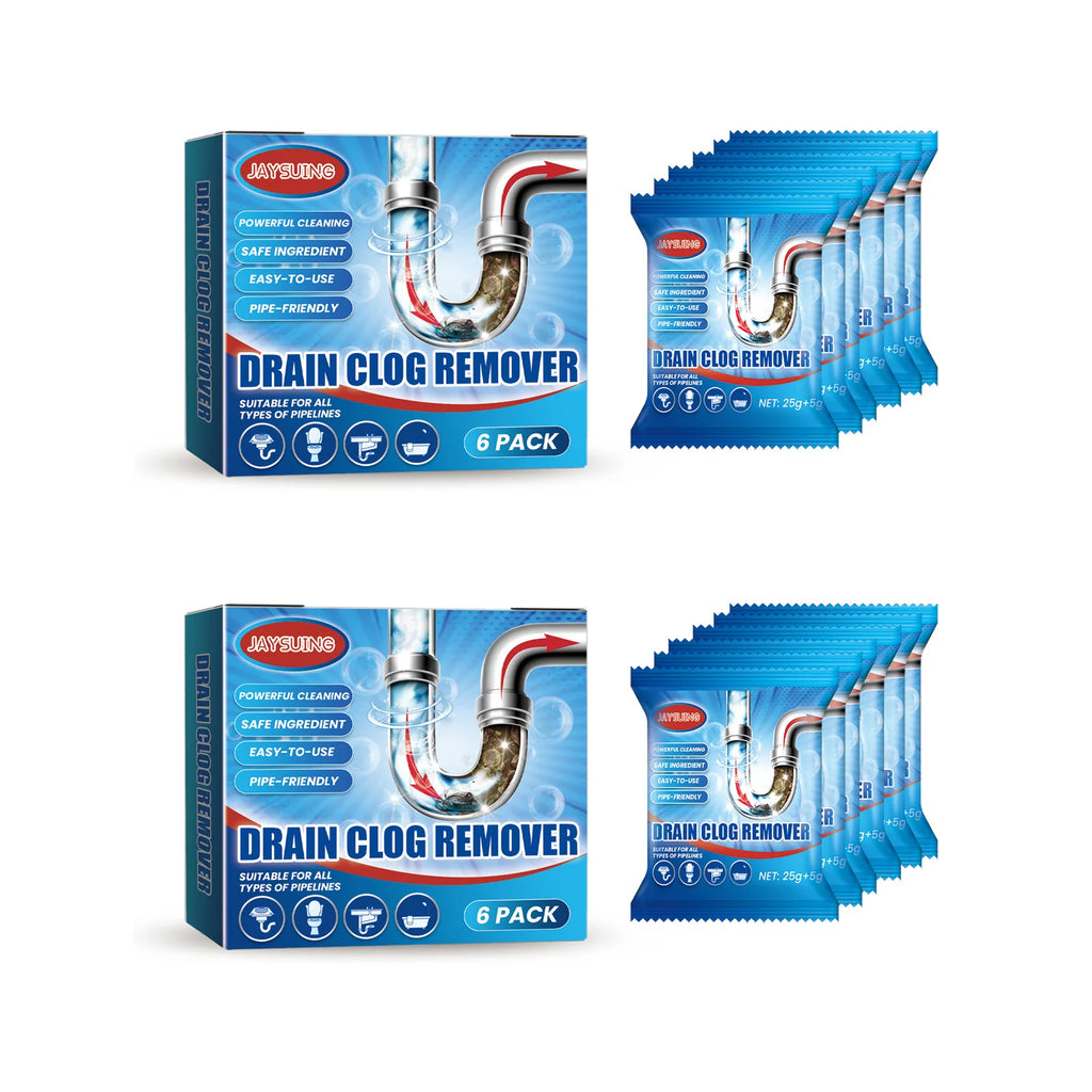 Fast Acting Drain Cleaner Powder | Hair & Grease Dissolver & Odor Eliminator