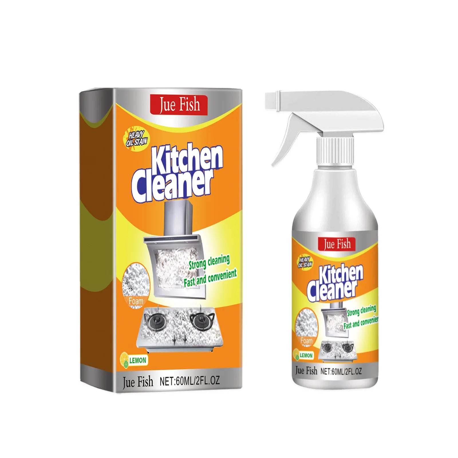 Portable 60ml All Purpose Kitchen Cleaner Spray | Oil, Dirt & Rust Remover