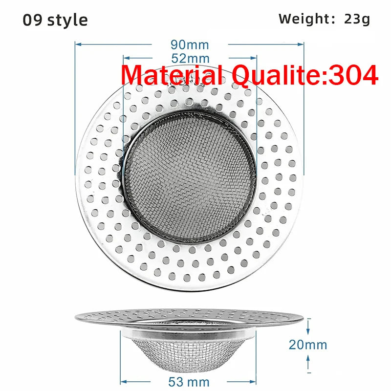 Stainless Steel Sink Strainer Filter | Kitchen & Bathroom Drain Hole Mesh Trap