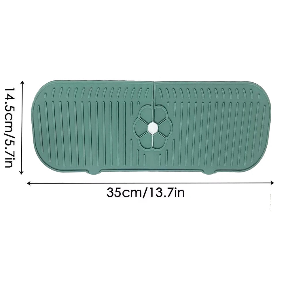 Silicone Kitchen Sink Splash Guard Mat | Faucet Pad & Countertop Protector