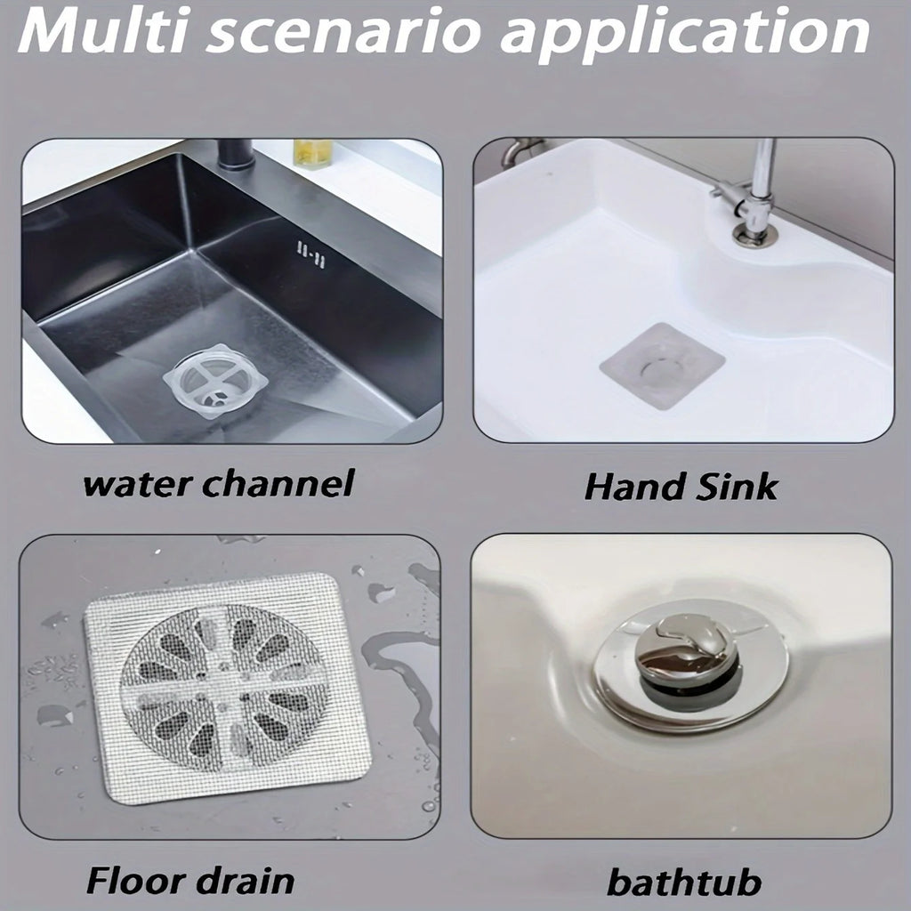 Floor Drain Sticker Hair Filter Net | Insect-Proof Self-Adhesive Sewer Mesh