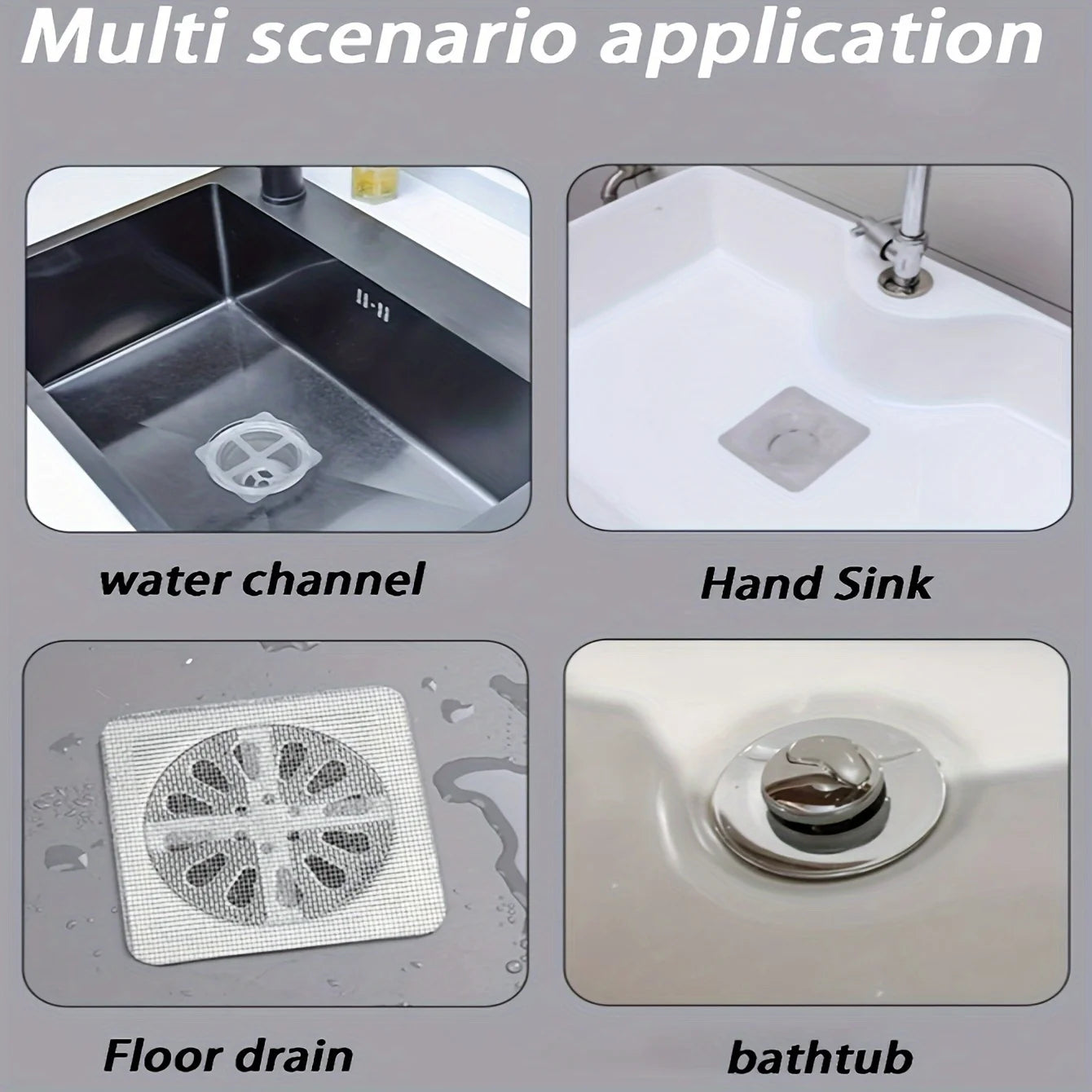 Floor Drain Sticker Hair Filter Net | Insect-Proof Self-Adhesive Sewer Mesh